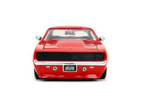 Big Time Muscle 1:24 1969 Chevrolet Camaro Die-Cast Car, Toys for Kids and Adults(Red)
