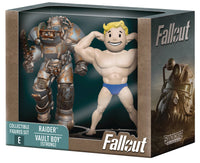 Toynk Fallout Raider and Vault Boy (Strong) 3-Inch Mini Figure Set 2-Pack for Adults | Includes Build-A-Figure Deathclaw Piece