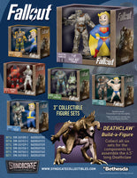 Toynk Fallout T-51 Power Armor and Vault Boy (Classic) 3-Inch Mini Figure Set 2-Pack for Adults | Includes Build-A-Figure Deathclaw Piece