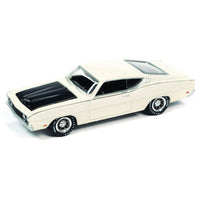 1969 Ford Torino Talladega - Wimbledon White 1:64 Scale Diecast Model Car by Johnny Lightning