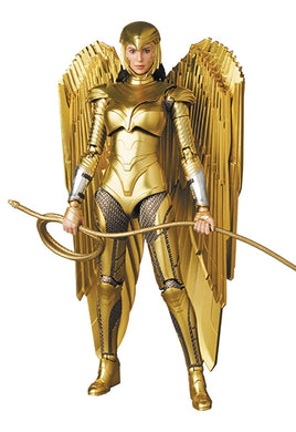 Medicom Wonder Woman 1984: Wonder Woman (Golden Armor Version) Mafex Action Figure, Multicolor