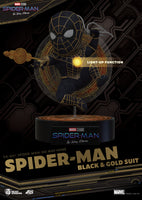 Beast Kingdom No Way Home: Spider-Man Black & Gold Suit EA-041 Egg Attack Statue Figure Multicolor
