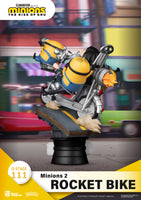 Beast Kingdom Minions: The Rise of Gru: Rocket Bike DS-111 D-Stage Statue, Multicolor