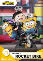 Beast Kingdom Minions: The Rise of Gru: Rocket Bike DS-111 D-Stage Statue, Multicolor