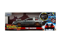 Back to The Future Part III 1:24 Time Machine Rail Wheels Die-Cast Car, Toys for Kids and Adults