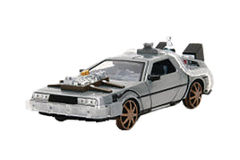 Back to The Future Part III 1:24 Time Machine Rail Wheels Die-Cast Car, Toys for Kids and Adults