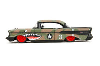 Big Time Muscle 1:24 1957 Chevrolet Bel Air Die-Cast Car, Toys for Kids and Adults(Army Green)