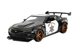 Big Time Muscle 1:24 2016 Chevy Camaro SS Widebody Die-Cast Car, Toys for Kids and Adults(Drift Patrol Police)