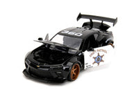 Big Time Muscle 1:24 2016 Chevy Camaro SS Widebody Die-Cast Car, Toys for Kids and Adults(Drift Patrol Police)