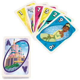 Mattel Games UNO Disney Princesses Card Game for Kids & Family, Themed Deck & Special Rule, 2-10 Players