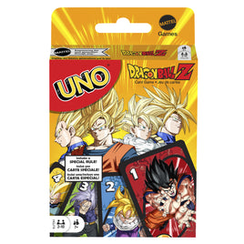 Mattel Games UNO Dragon Ball Z Card Game for Family Night Featuring TV Show Themed Graphics and a Special Rule for 2-10 Players