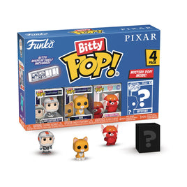 Funko Pop! Bitty: Pixar Mini Collectible Toys 4-Pack - Buzz Lightyear (XL-01), Sox, Red Panda Mei & Mystery Chase Figure (Styles May Vary)