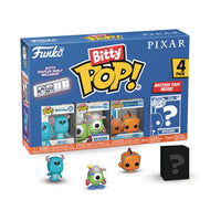 Funko Pop! Bitty: Pixar Mini Collectible Toys 4-Pack - Sulley, Mike Wazowski, Nemo & Mystery Chase Figure (Styles May Vary)