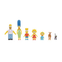 The Simpsons Action Figures Family Multi-Pack 2.5” Scale Figures, Includes Homer, Marge, Bart, Lisa, Maggie, Santa’s Little Helper, and Snowball II