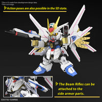 SD Gundam Cross Silhouette SDCS Mobile Suit Gundam SEED FREEDOM Mighty Strike Freedom Gundam Color Coded Plastic Model