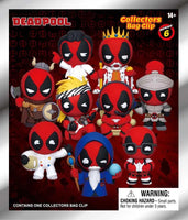 Monogram Deadpool Figural Bag Clip Series 6-3D Foam Bag Clip in Blind Bag - Charm Clip Fits a Backpack, Keychain, Purse or Lanyard (Random one per order), 2.5 inches