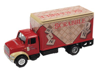 Johnny Lightning 1999 International Cargo Truck Red with Graphics Scrabble Pop Culture 2022 Release 2 1/64 Diecast Model Car