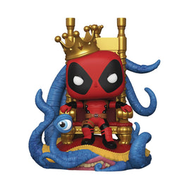 Pop! Deluxe Marvel Heroes King Deadpool on Throne Vinyl Figure, Multicolor - Up-to-the-minute @upttm.com