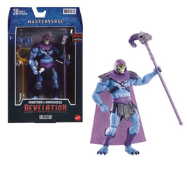 Masters of the Universe Masterverse Collection, Revelation Skeletor 7-in Motu Battle Figure for Storytelling Play and Display, Gift for Kids Age 6 and Older and Adult Collectors,GYV10 , Blue - Up-to-the-minute @upttm.com